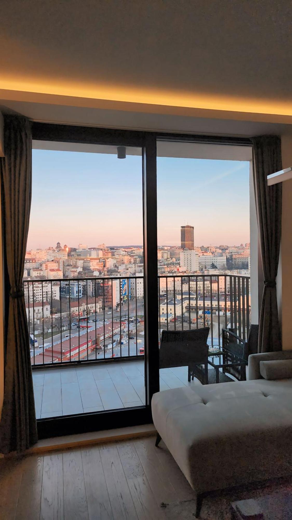 Belgrade Waterfront 16Th Fl Lux Apt. W/ City View 외부 사진